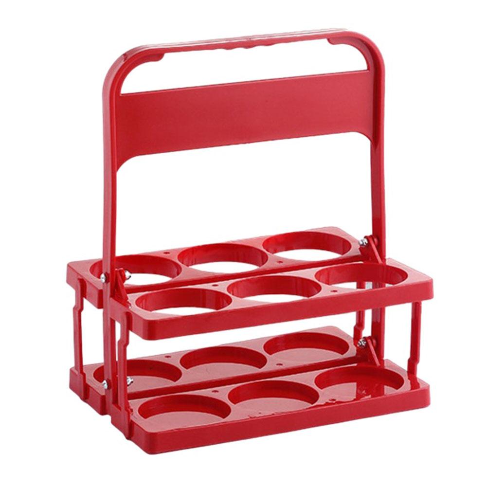 High Quality Plastic Plastic Basket Beer Rack Bottle Holder Foldable Reusable 6 Pack Beer Bottle Food Delivery