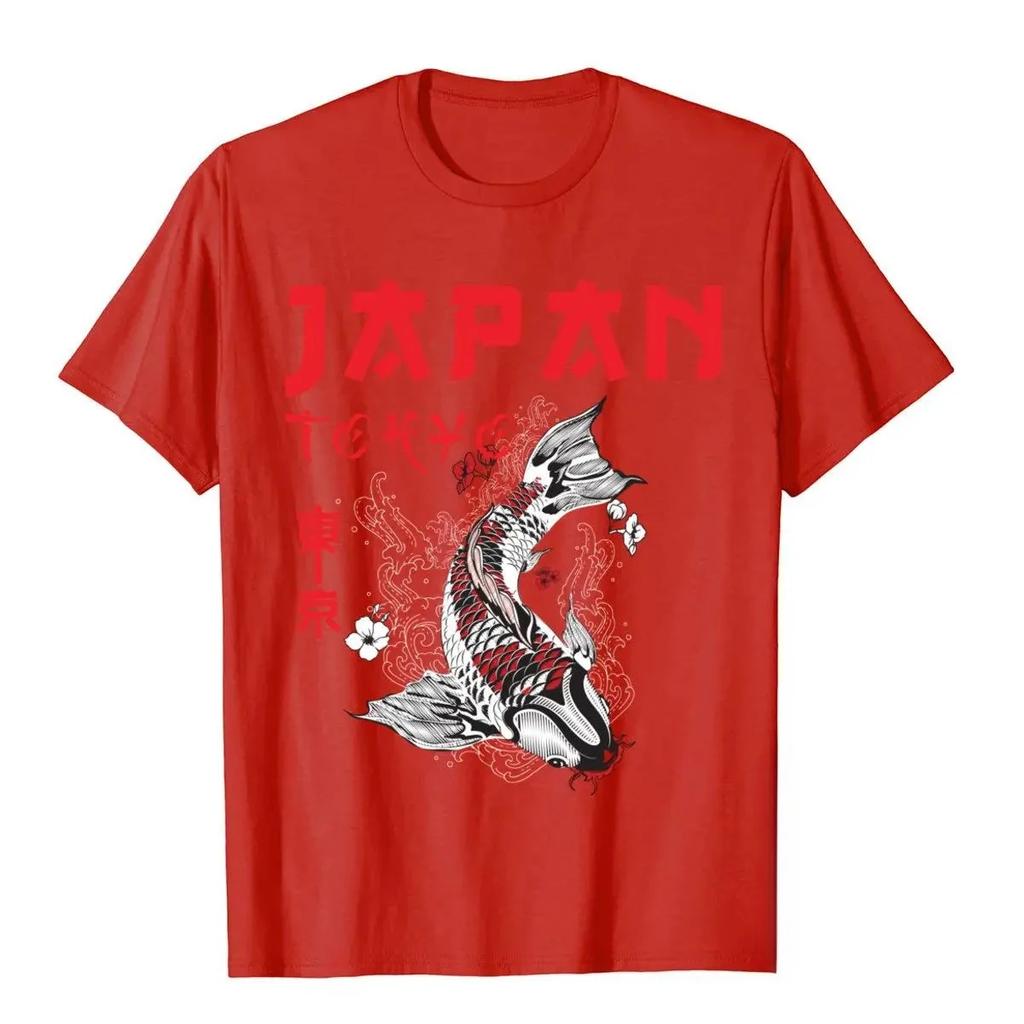 Yakuza Tokyo Koi Fish Men Women Tshirt Harajuku Manga Y2K Sport Casual Pop Simple Pure Cotton Short Sleeve Top Clothes Summer
