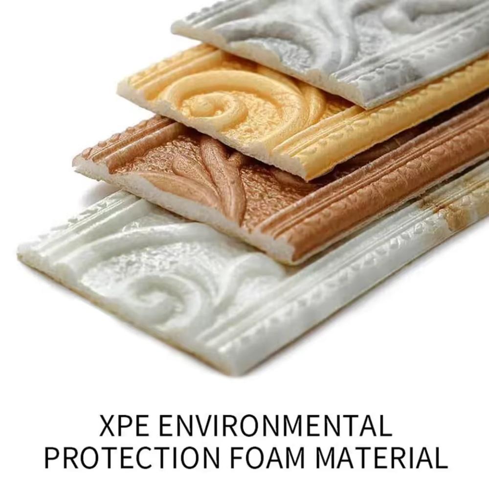 1PC 2.3m/90.55in Kick Wall Sticker 3D Self Adhesive Decorative Trim Molding for Walls Door Frames Smooth Surfaces Backgrounds