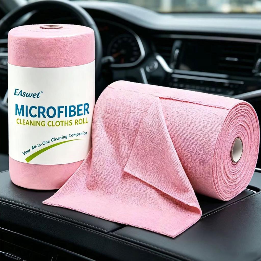 1000cm Microfiber Cleaning Towel Roll, Extra Large Reusable Hand-Tear Dust Rags for Car Washing, Home and Kitchen Cleaning