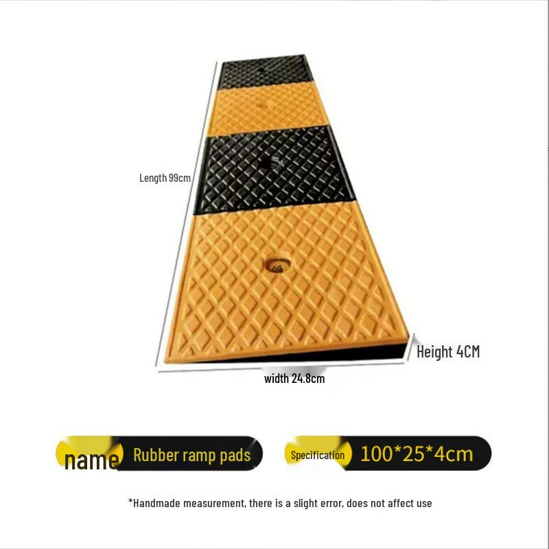 Brangdy Rubber Curb Ramp Mat One Size