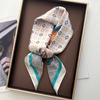 Fashion Print Square Scarf For Women Elegant Ladies Hijab Neckerchief Luxury Shawl For Travel Soft Stain Imitation Silk Scarves