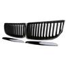 MagicKit Radiator Grilles For BMW 3 Series E90 E91 Saloon 2005-2008 Gloss Black  Front Kidney Grill Auto Car Accessories QCYZR1