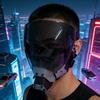 Cyberpunkowa Maska Cosplay Oddychająca Punkowa Fajne Maski Cosplay Zdejmowana Dwustronna Soczewka Przeciwmgielna Sprzęt Ochronny
