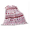Plush Double Blanket With Christmas Snowflake Elk Printing Design Daily For