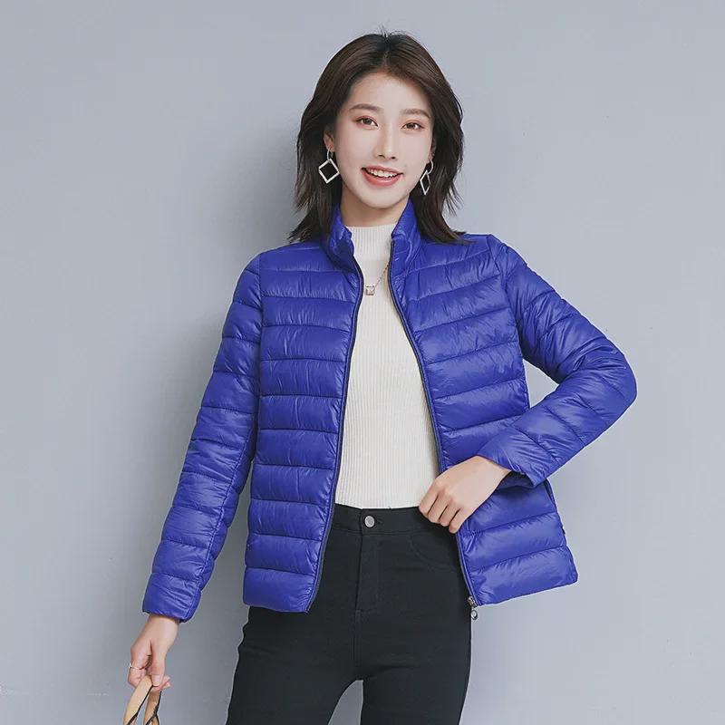 2023 Women's Off-Season Lightweight Cotton Jacket, Solid Color, Korean Style, Versatile, Short and Slim Fit