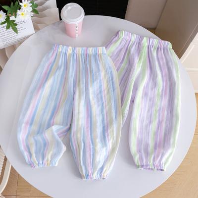 Kız Çocuk Yazlık Dar Kesim Yeni Bol Yazlık Günlük Pantolonlar, Çocuk Bebek Sivrisinek Kovucu Pantolonlar