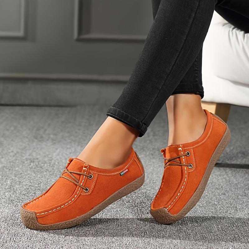 Spring Single Shoes Women Really Versatile Bean Shoes Comfortable Women Casual Flat Single Shoes Lace Up