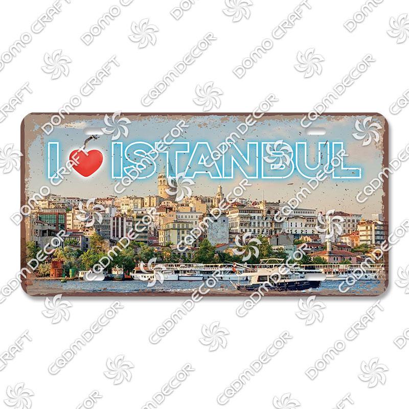 National Tourist City Plaques Metal Plate London Hawaii Venice Retro Metal Tin Signs Wall Decor Garage Car Club Living Room Home