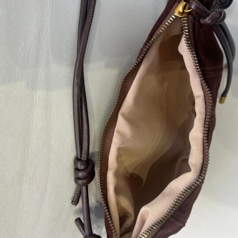 Dabimong Coroi Suede Half Moon Shoulder Bag