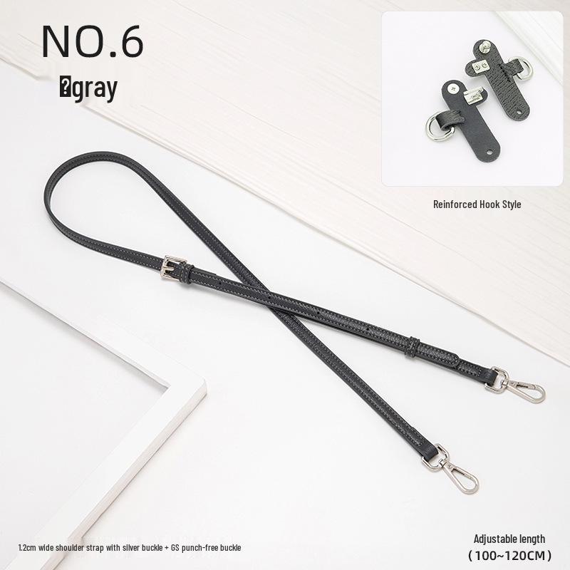 Longxiang Genuine Leather Mini Dumpling Bag with Wide Strap and No-Punch Buckle