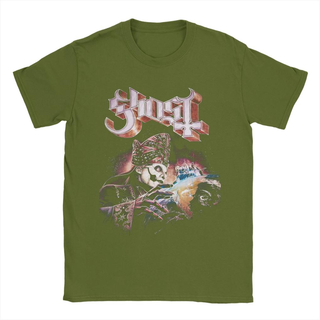 Ghost Band Rock Metal T Shirts for Men 100% Cotton Funny T-Shirts Round Neck  Tees Short Sleeve Clothing Graphic