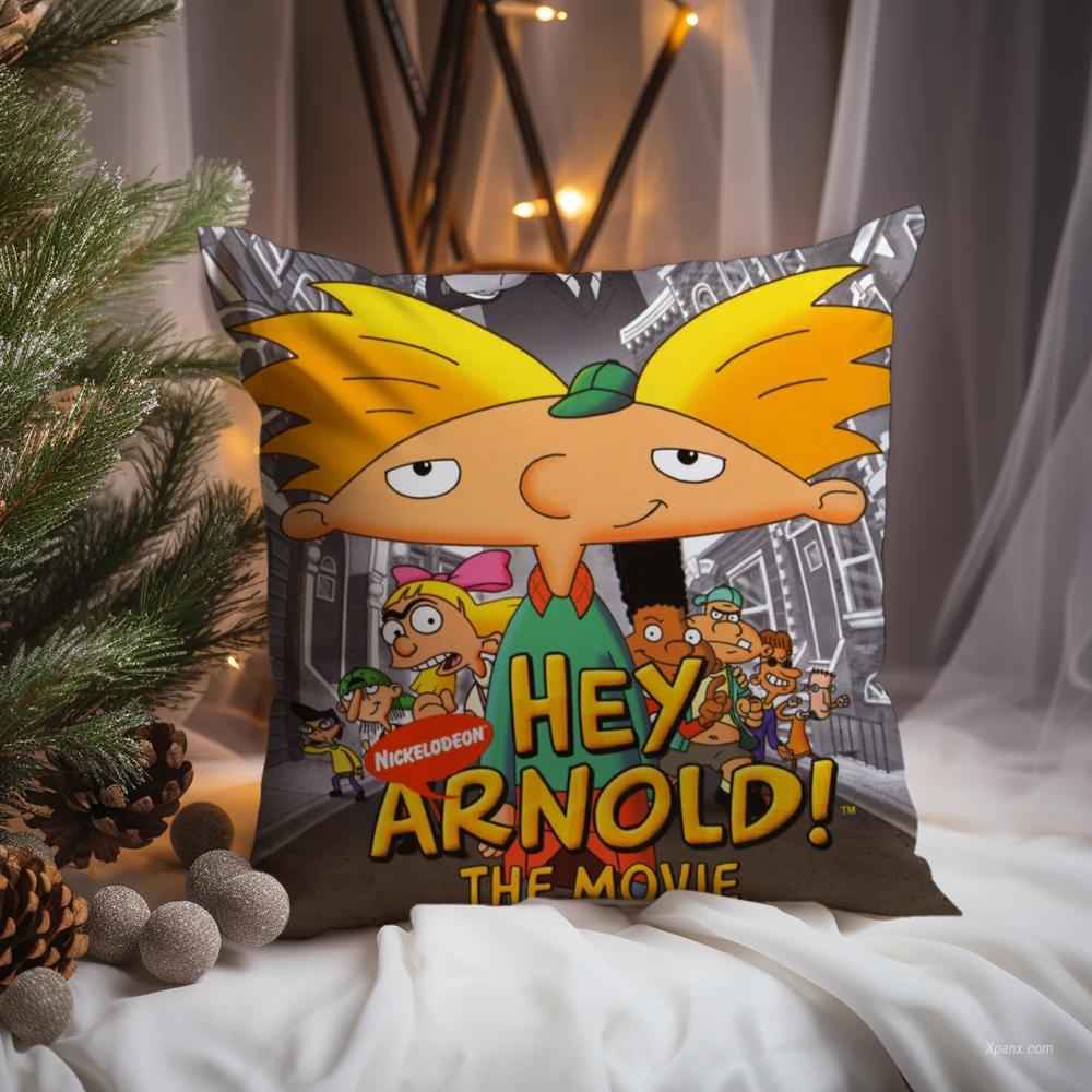 Anime H-Hey Arnold Cushion Cover Premium Comfort Reversible Pillow Cove -Two In One Design for Any Room & Car Interior