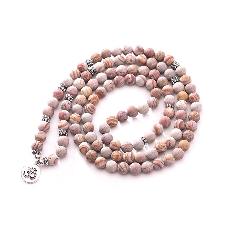 European and American Fashion Red Zebra Bracelet & 108 Beads Lotus Pendant Tree of Life Necklace