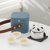 Panda Ceramic Travel Tea Set Portable Kung Fu Kuaike Cup One Pot Three Cups Outdoor Travel Camping Tea Set
