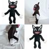 Soft And Cuddly Black Cartoon Cat Plush Toy Ideal For All Ages Holiday Gifts