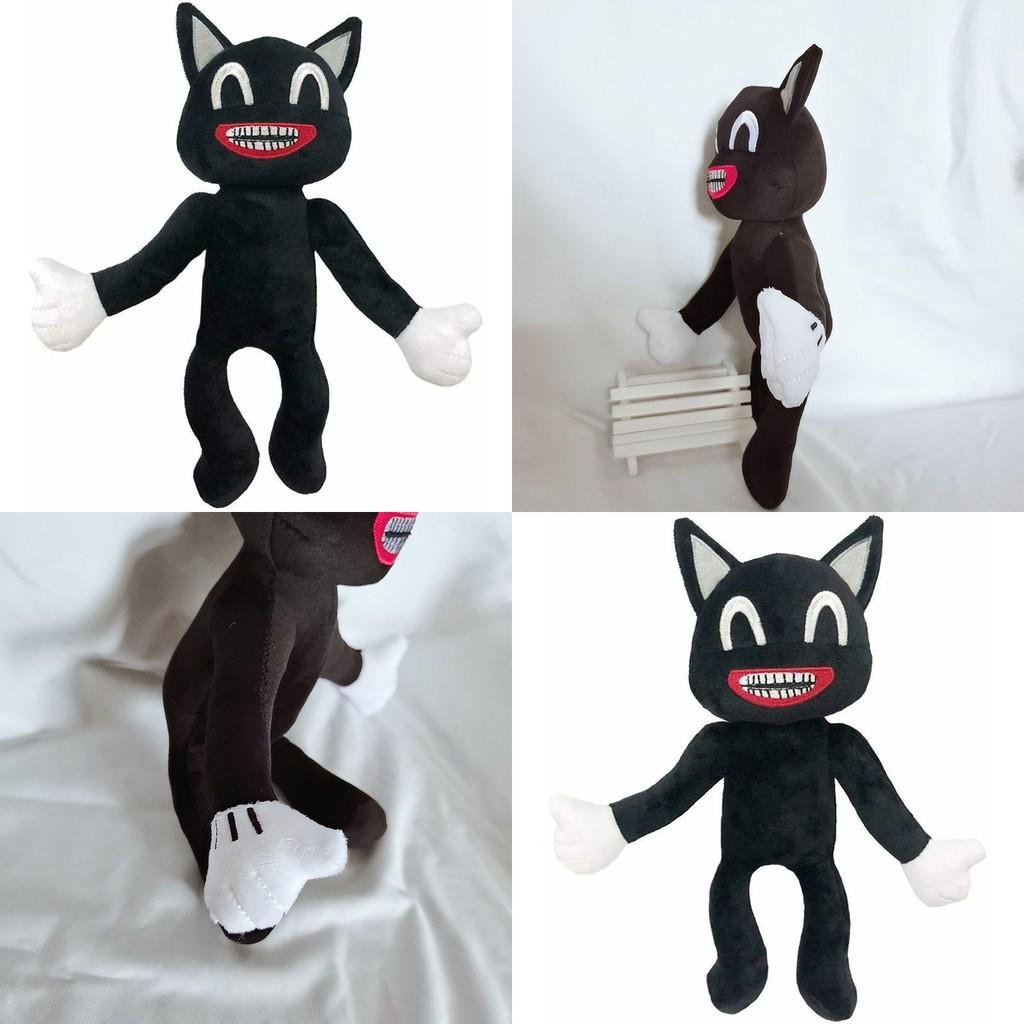 Soft And Cuddly Black Cartoon Cat Plush Toy Ideal For All Ages Holiday Gifts