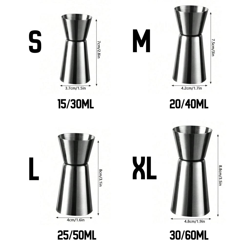 Stainless Steel Measuring Cup Cocktail Shaker Peg Measurer Jigger Dual Shot Drink Alcohol Capacity Shaking Bottle Party Bar Tool