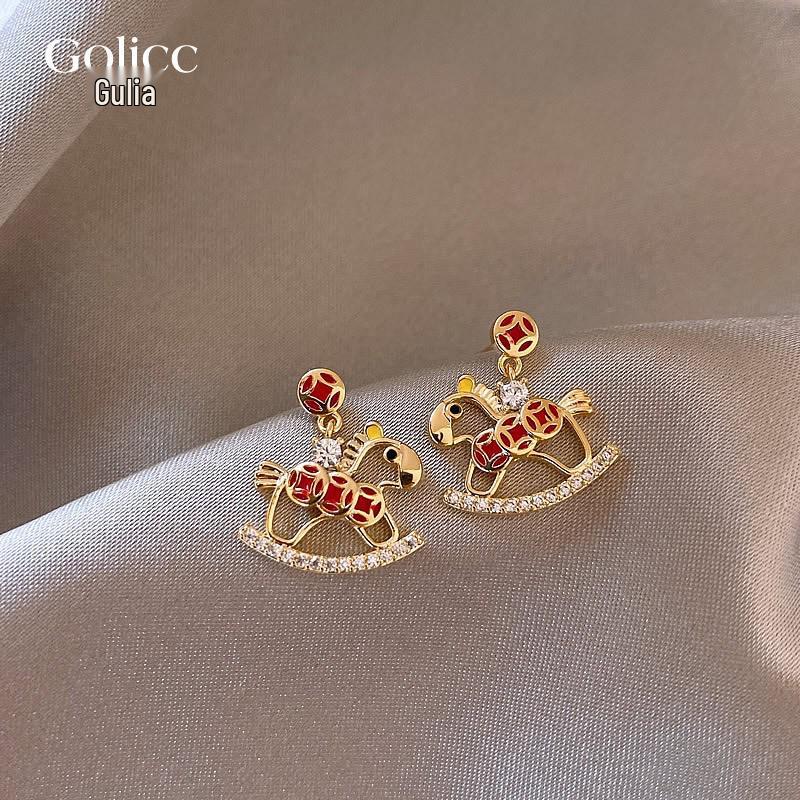 Pearl Asymmetrical Earrings: Elegant Autumn/Winter European & American Style