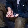 [Citizen Q&Q] Watch Analog 10-Year Battery Life Waterproof Date Synthetic Leather Band A23A-005PK Men's Blue Brown/Navy