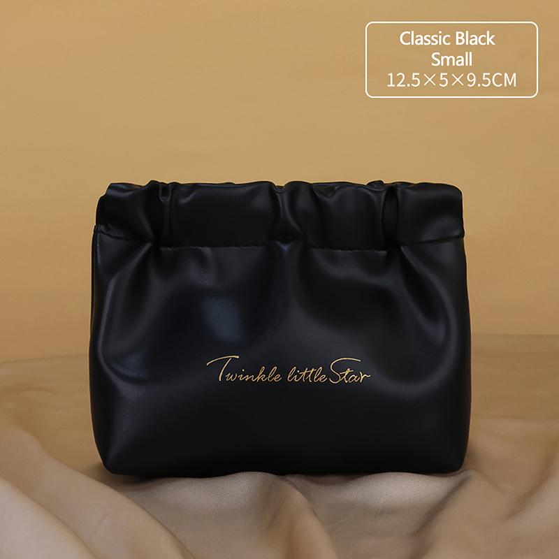 Ins Cosmetic Pouch Bag Lipstick Accessory Storage Bag Water-Proof Pu Earphone Wire Cable Organizer Bag Coin Card Jewelry Holder