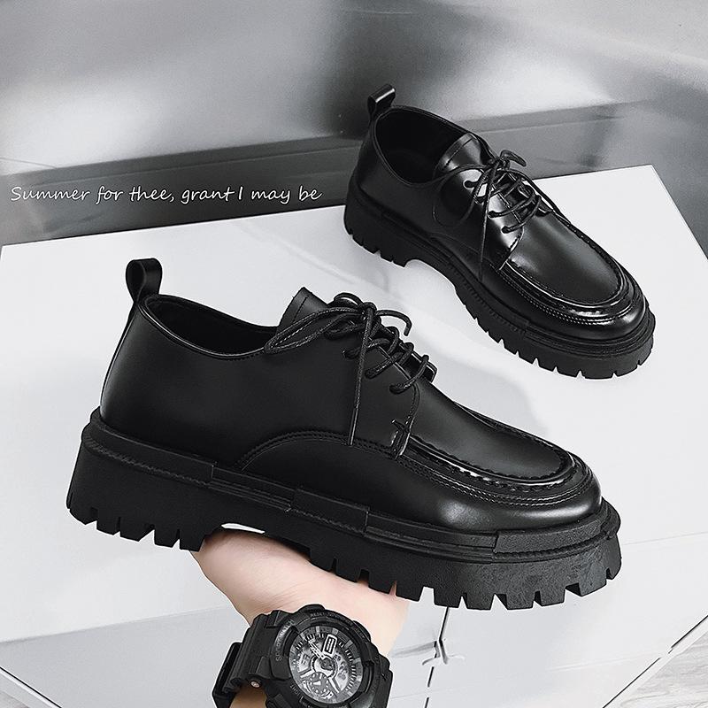 Fashion 2025 New Leather Shoes Men's Spring Breathable British Style Casual Men's Shoes Casual Business Leather Shoes