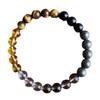 Exploding Natural 8mm Tiger Eye Crystal Green Dongling Elastic Bracelet