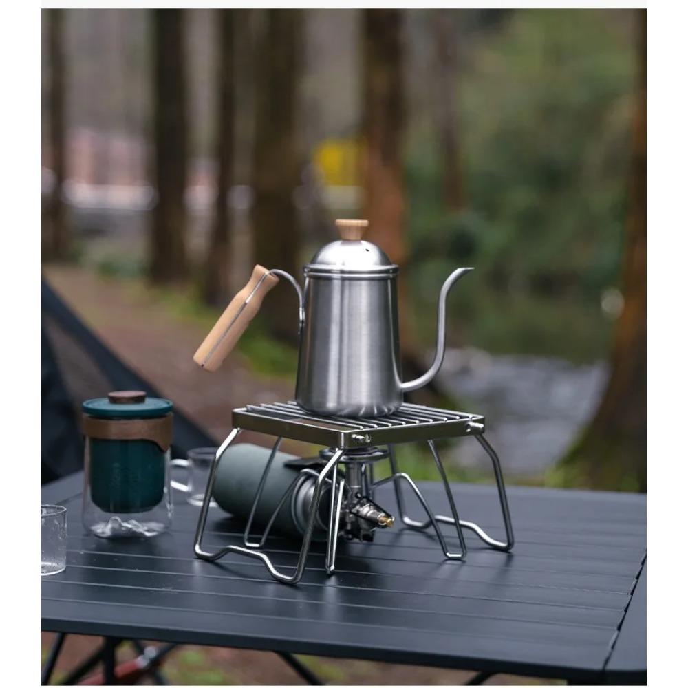Outdoor Stainless Steel Stove Holder Camping Portable Folding Mini Barbecue Rack Pot Holder Baking Tray Holder