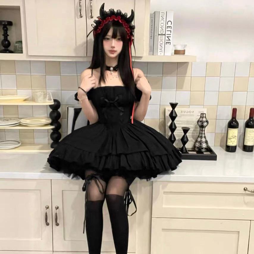 Gothic Lolita Devil Horns Headband - Versatile Halloween Hair Accessory