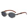 Retro Sun Glasses Oval Frame With Uv400 Protection For Fashionable Outdoor Wear