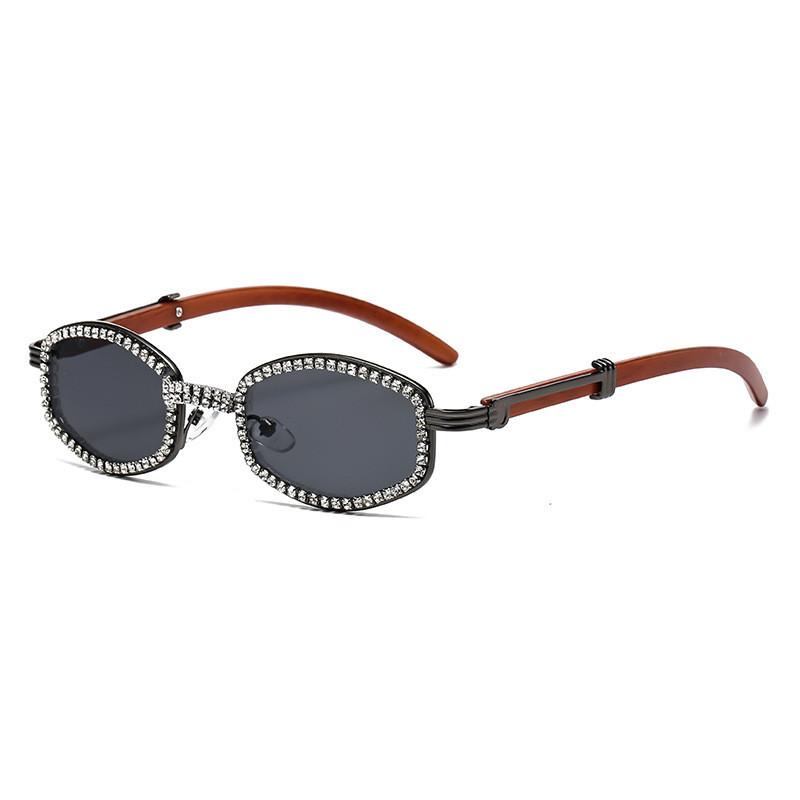 Retro Sun Glasses Oval Frame With Uv400 Protection For Fashionable Outdoor Wear