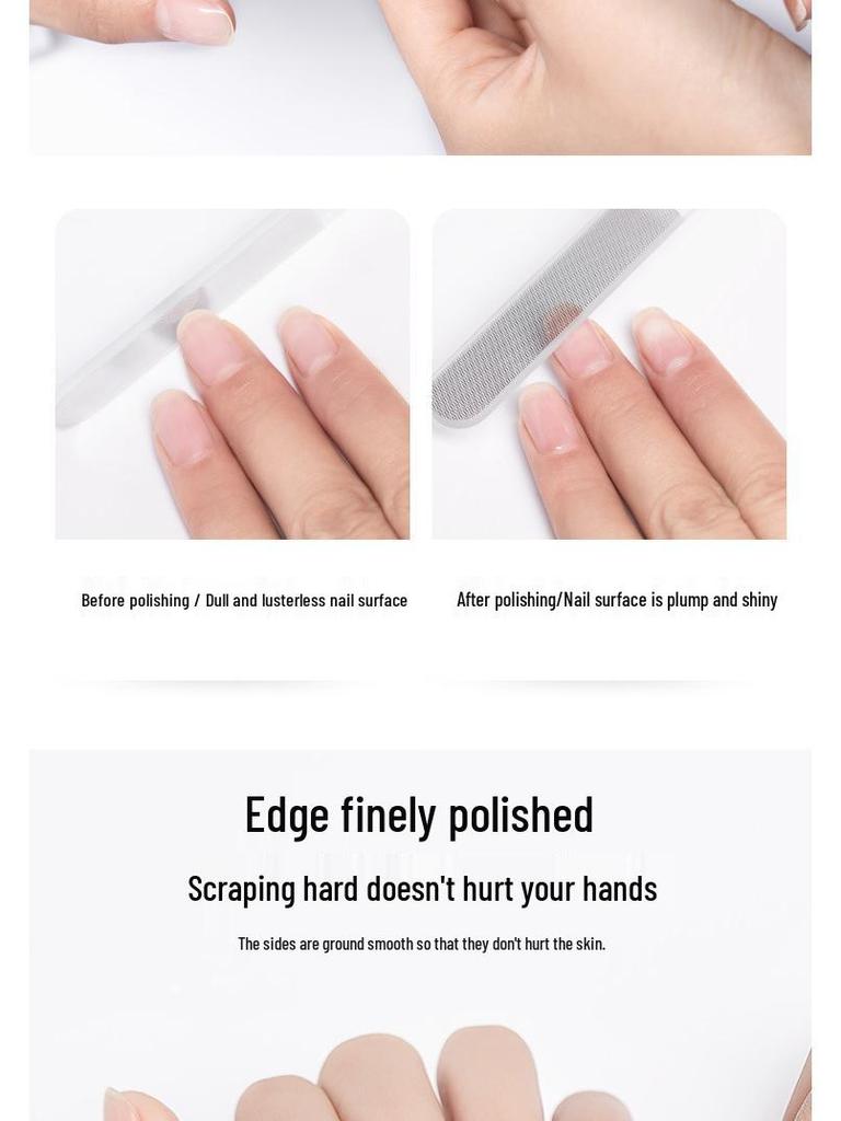 Nano Glass Nail File - Black Technology Manicure Polisher for Shaping and Mattifying Nails