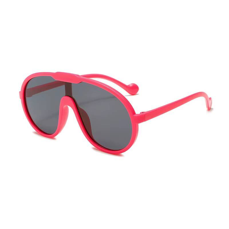 2026 UV400 Children's Fashion Shows Large Frame Integrated Fashionable Cute Sunglasses Men's And Women's