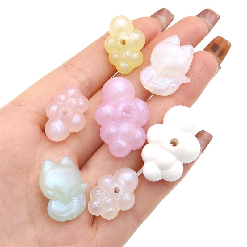 Acrylic Cartoon Flaky Clouds Beads Cute Cloud Spacer Charms Pendant For DIY Jewelry Making Accessories