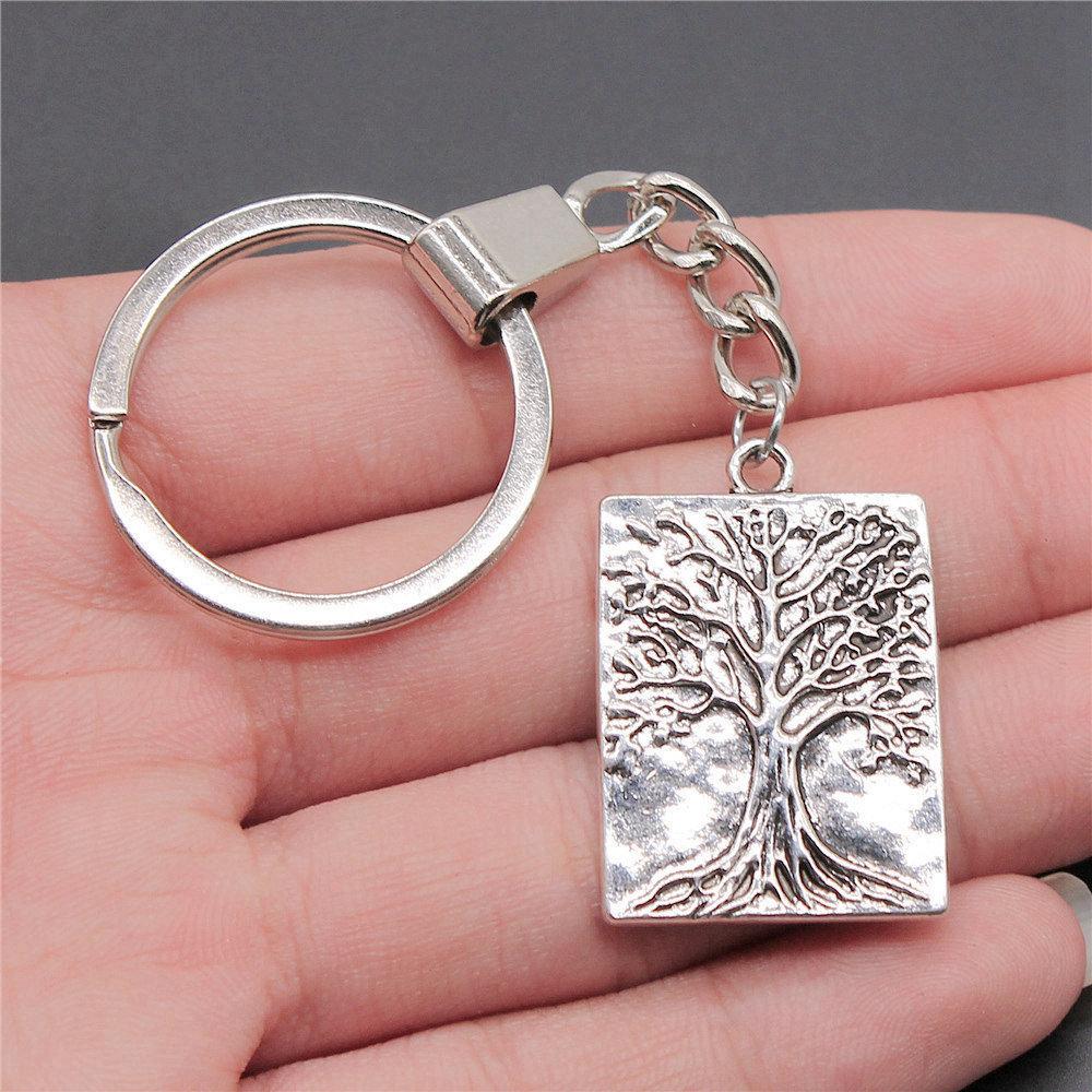 Tree of Life Nature Growth Pendant Antique Bronze Metal Keychain Trendy Gift for Nature Lovers