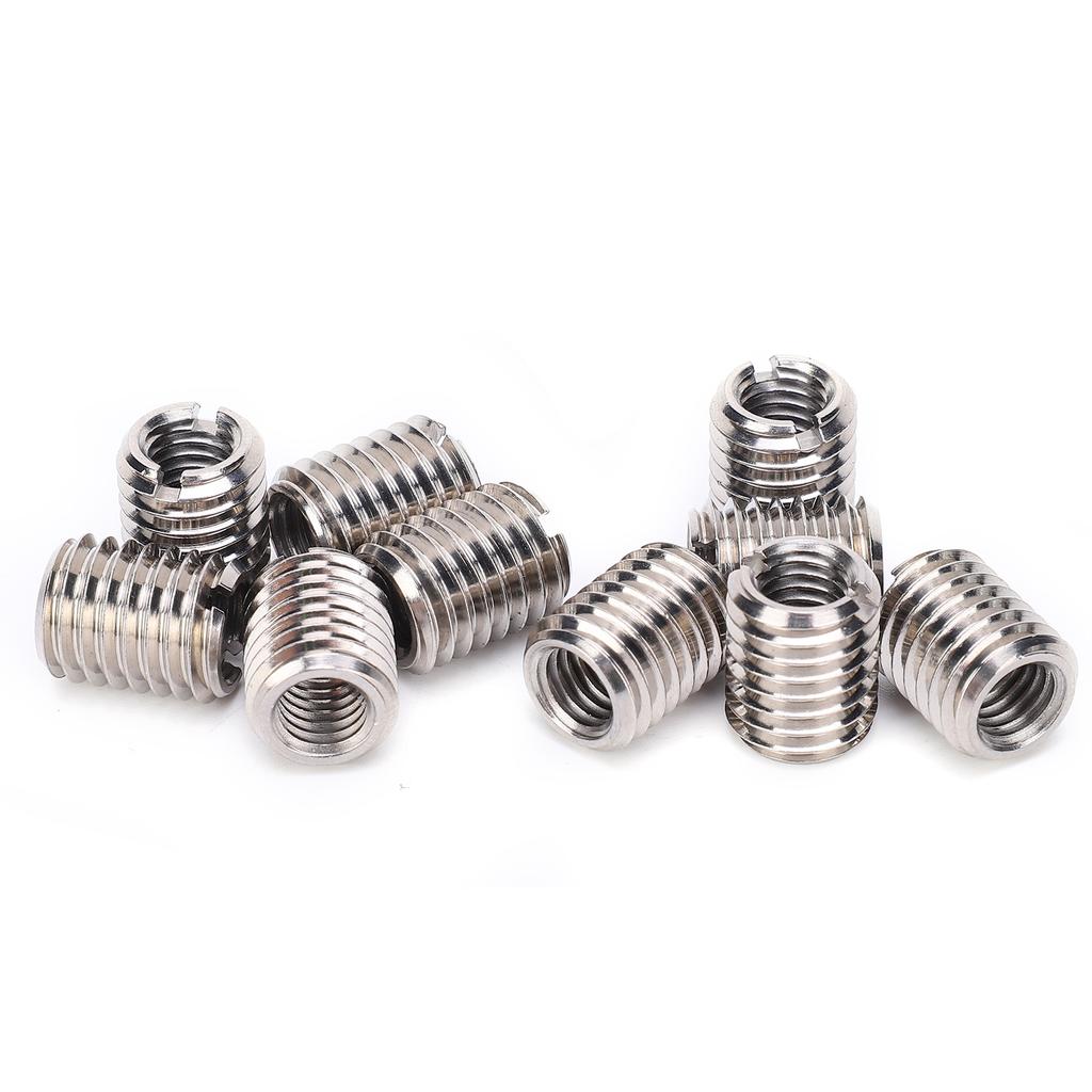 10Pcs Reducer Nut Thread Conversion Stainless Steel Repair Sleeve Bushing Screw Fastening