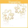 Alloy Trendy Face Earrings Fashionable Geometric Design Street Style Jewelry