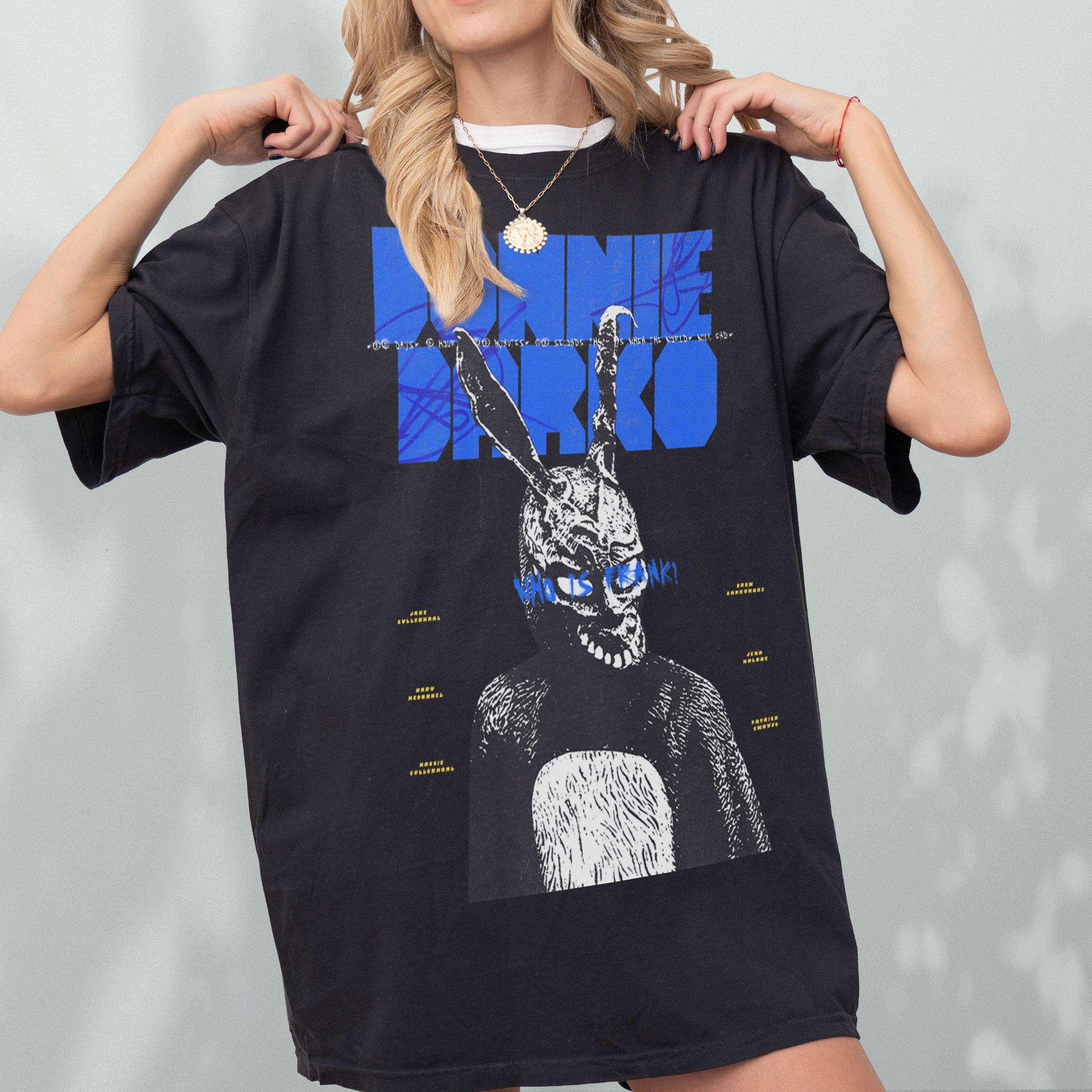 Vintage Donnie Movie TShirt Retro Darko Bunny Poster Tee Sci Fi Scary Movie Grunge Streetwear T Shirt 2000s and 90s Darko S