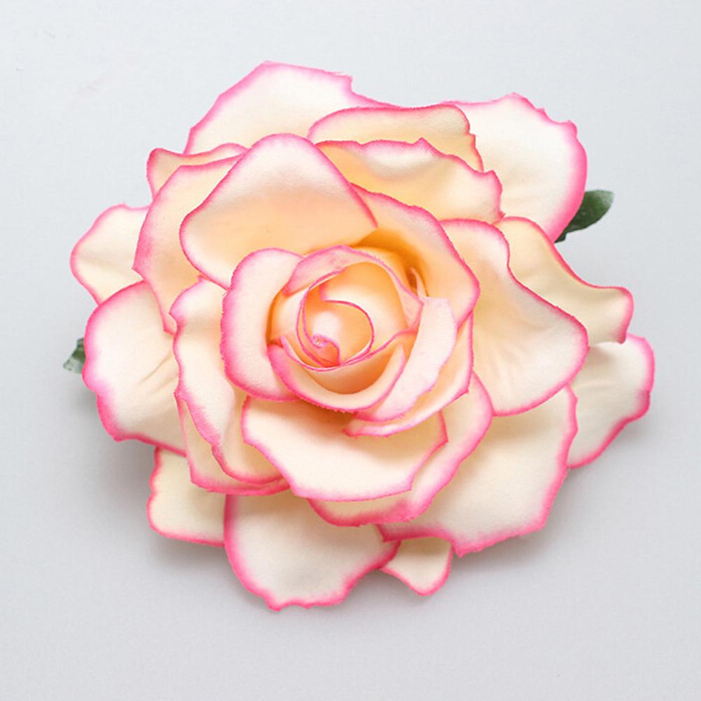 Braut Hochzeit Beflockungsstoff Rote Rose Blume Haarnadel Haarspange Simulierte Blume Haarnadel Ornament Kopfschmuck Haarschmuck