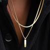 European & American Stylish Korean Stainless Steel Clavicle Necklace for Women - Luxury Titanium Steel Chain Jewelry
