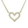 Used STAR JEWERLY Star Jewelry Heart Motif Diamond Necklace K18YG 750 Yellow Gold Diamond 0.06ct 37cm Necklace with Adjuster 1.0g Accessories Ladies