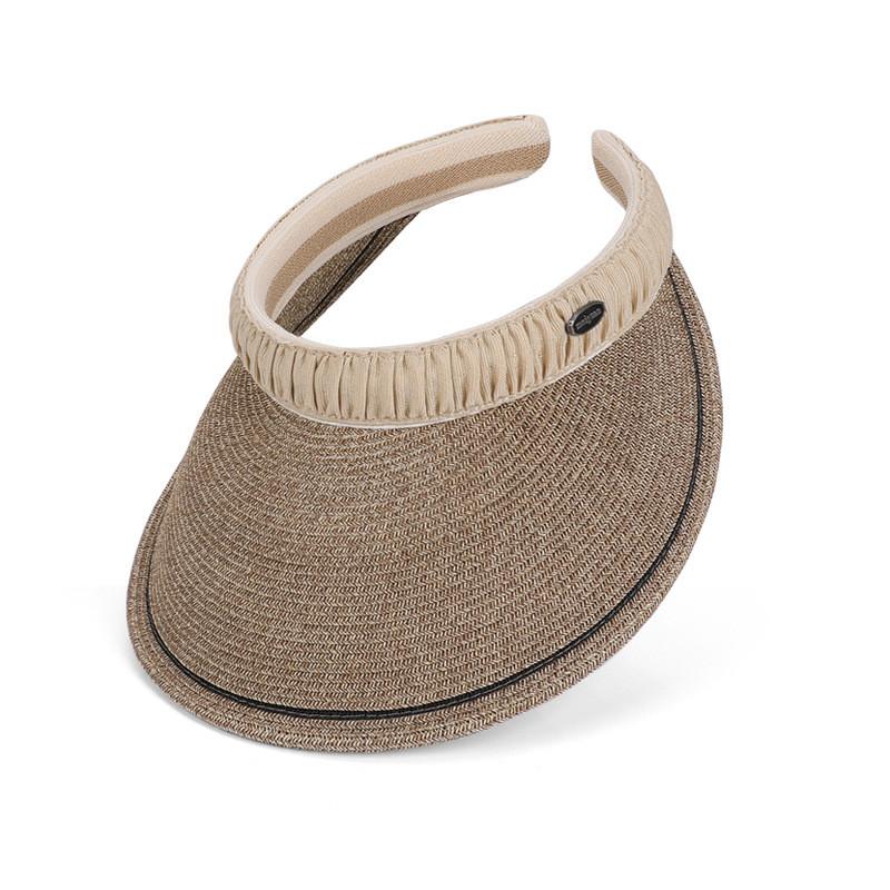 

Летняя соломенная шляпа женская с широкими полями защита от солнца вентилируемая повседневная уличный аксессуар Mocha