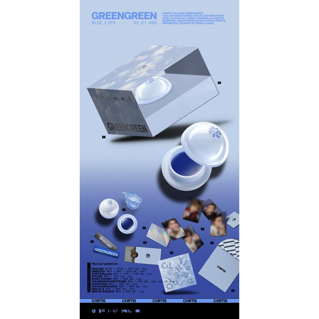 [En Stock] Cortis El 2º EP [Greengreen] (Bálsamo Labial 'Labios Azules' Ver.)