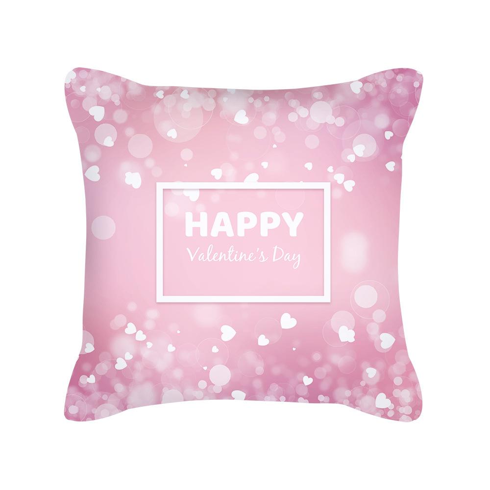 

Pink Girly Valentine s Day Peach Velvet Pillow Cover New Home Fabric Square Cushion Cover 45 * 45cm