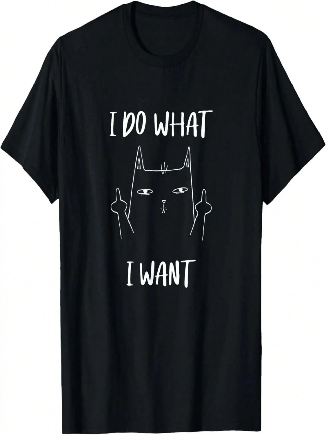I Do What I Want Cat Graphic T-Shirt S разноцветный