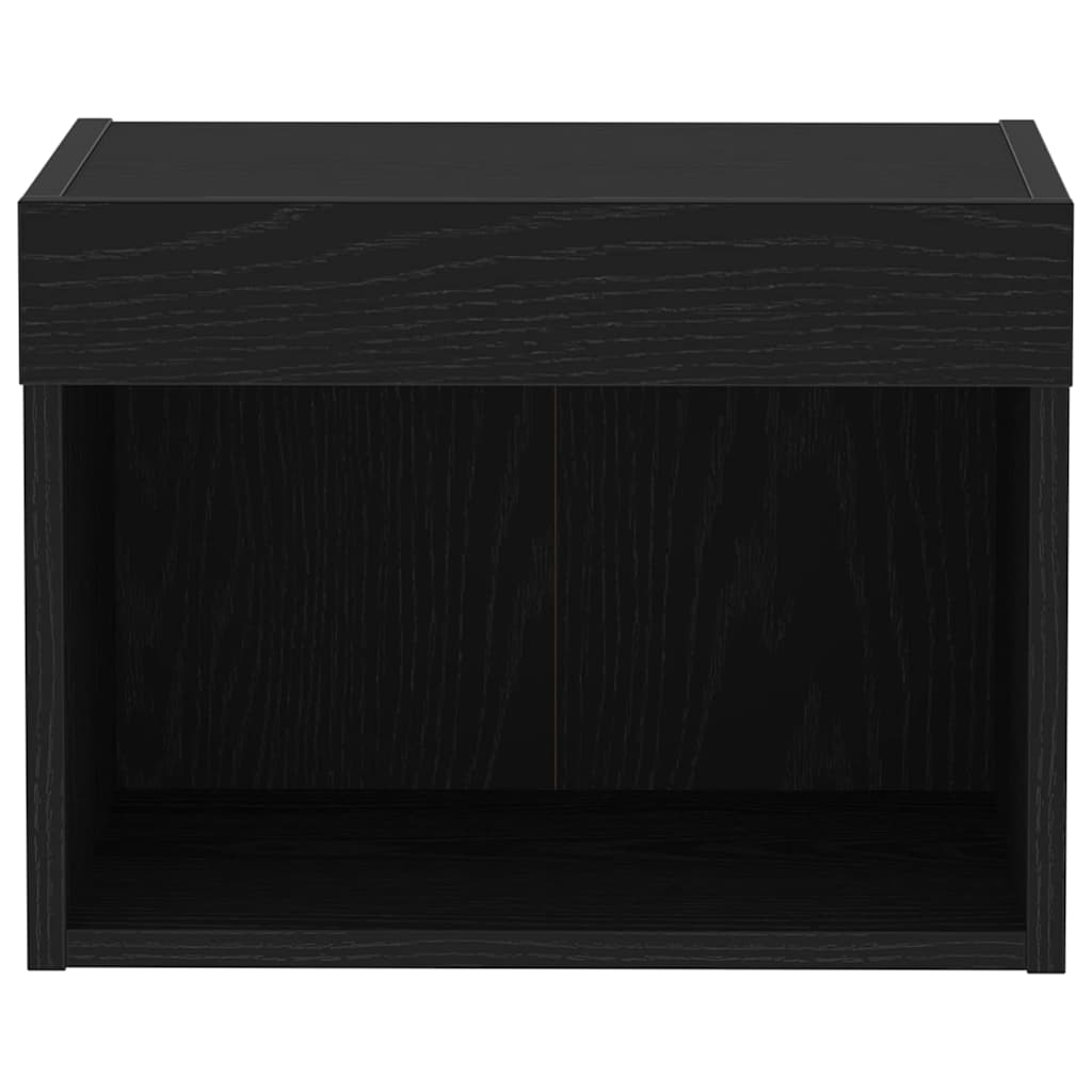 LED TV Cabinet Set in Black Oak Finish 40 x 30 x 30 cm