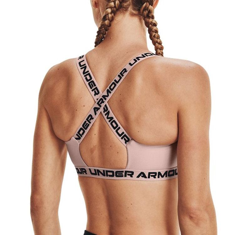 Under Armour Strappy Low-Intensity Training Sports Bra Women Underwear Pink 1370896-667