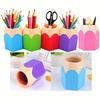 5pcs Pencil Shaped Pen Holders,Desk Cute Pencil Storage Organizer,Colorful Pencil Holder,Pencil Creative Cartoon Stationery Rack