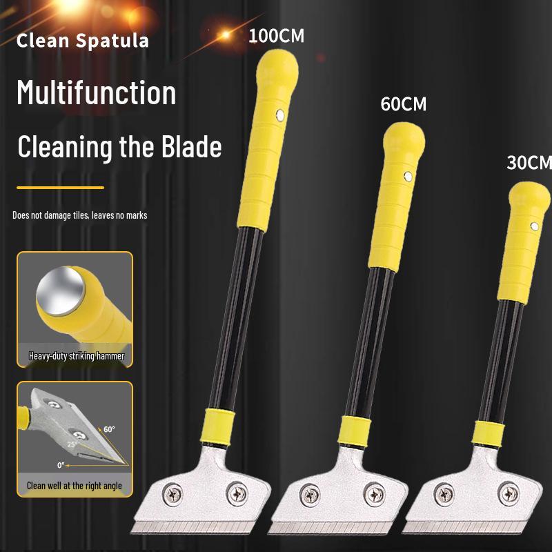 Multi-Functional Long Handle Scraper: Glass, Tile, and Glue Remover Cleaning Tool
