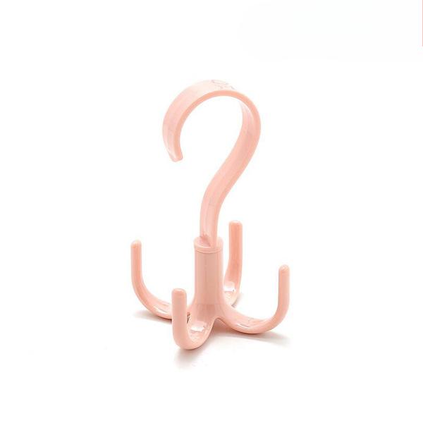 4 крючка держатель для галстука на шею экономия места сумка галстуки для одежды держатель для сумки полка вешалка для одежды вешалка для обуви вращающийся на 360 градусов ремень шкаф розовый 439₽